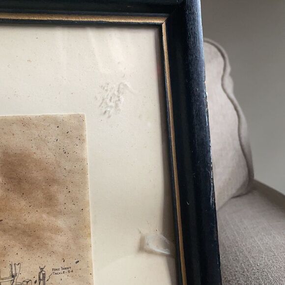 Vintage Antique Framed Blueprint Schooner Elsie Out of Gloucester, Mass. 1910 - Picture 14 of 16